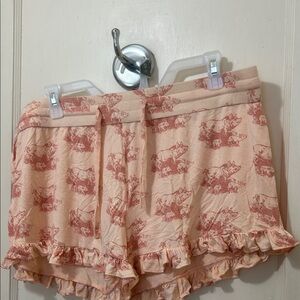 Kate Quinn women’s pig family ruffle shorts